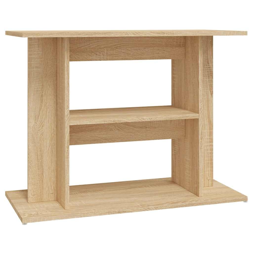 Supporto Acquario 80x35x60cm in Legno Multistrato Rovere Sonoma — miniatura 2 di 8