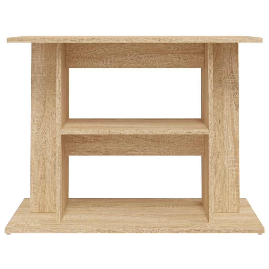 Supporto Acquario 80x35x60cm in Legno Multistrato Rovere Sonoma — miniatura 3 di 8