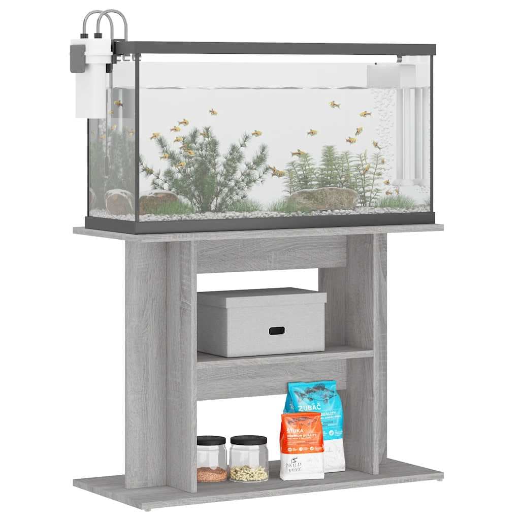 Supporto per acquario in cemento grigio 80x35x60 cm — miniatura 5 di 8