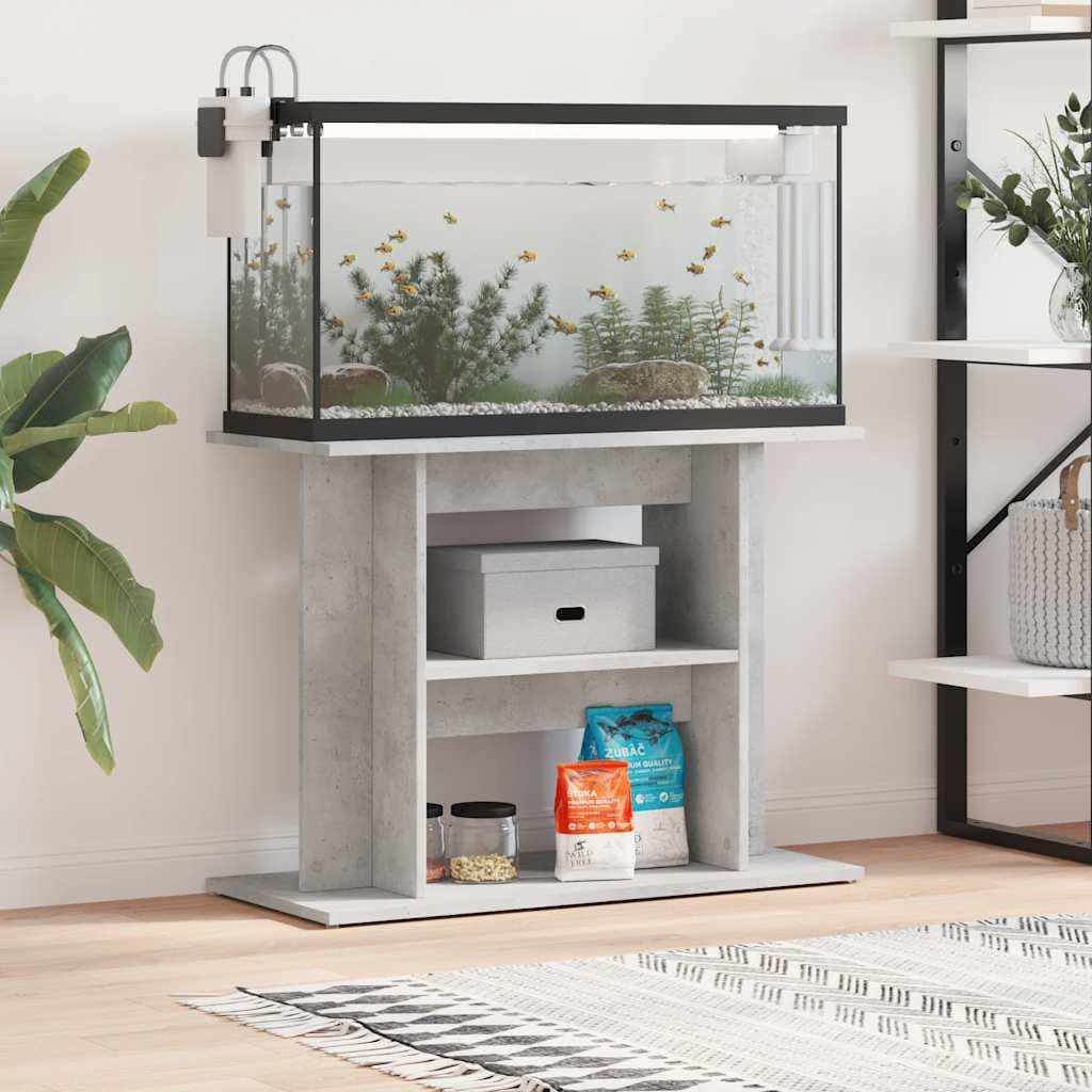 Supporto per acquario in cemento grigio 80x35x60 cm — miniatura 1 di 8