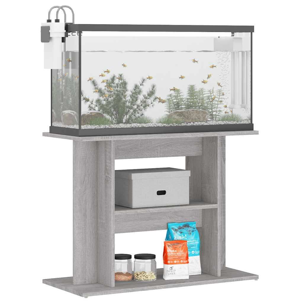 Supporto per acquario Grigio Sonoma 80x35x60 cm — miniatura 5 di 8