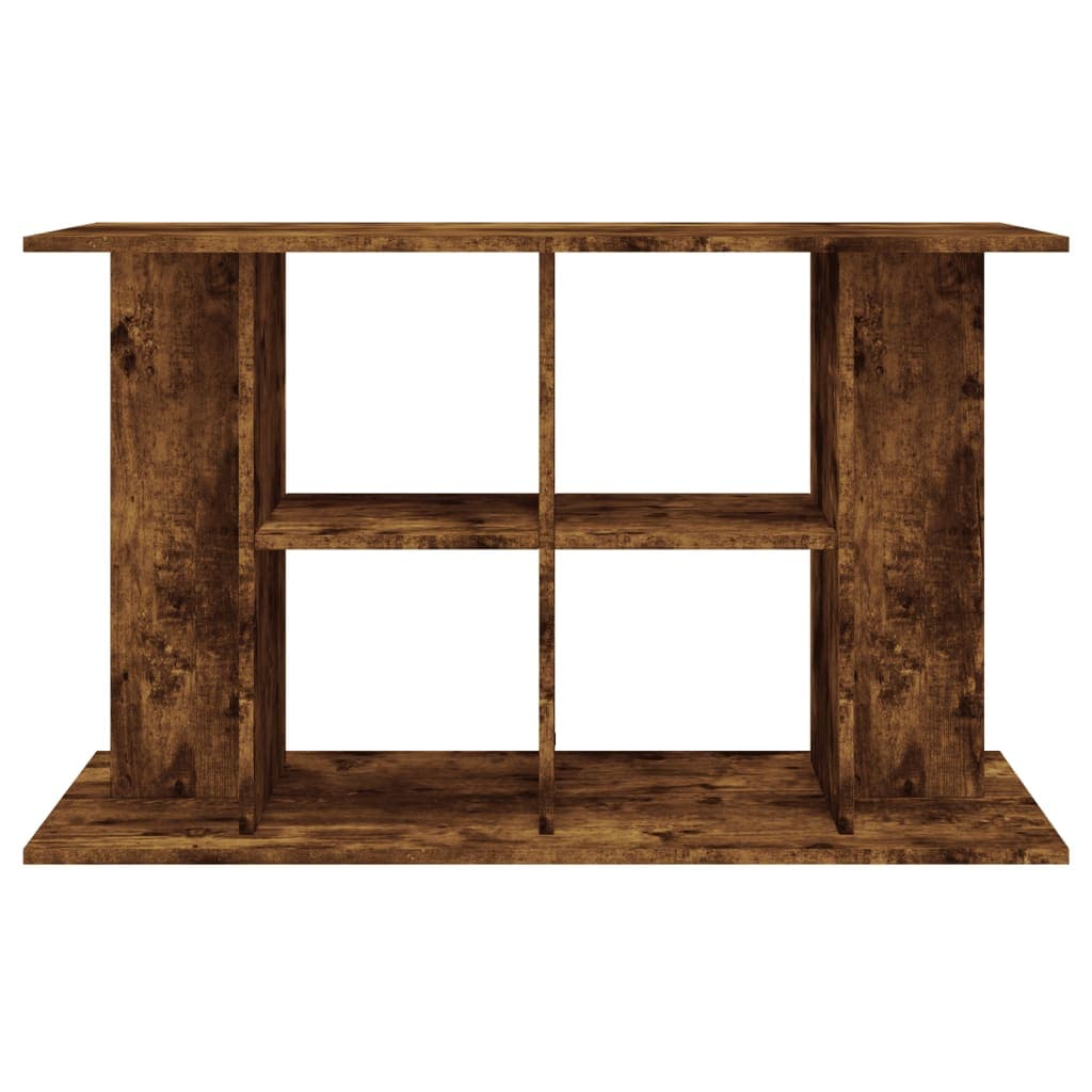 Supporto Acquario 100x40x60 cm in Legno Multistrato Rovere Fumo — miniatura 3 di 8
