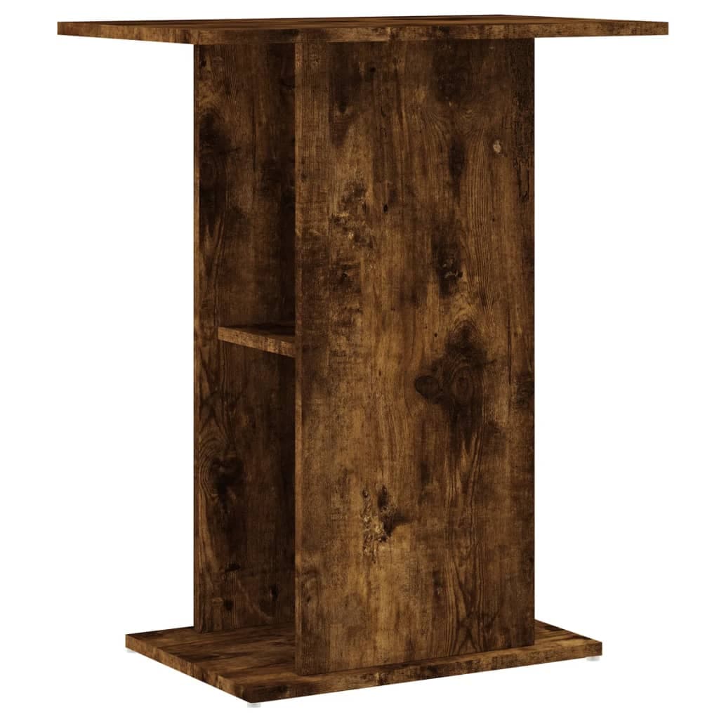 Supporto Acquario 60,5x36x72,5 cm Legno Multistrato Rovere Fumo — miniatura 2 di 8