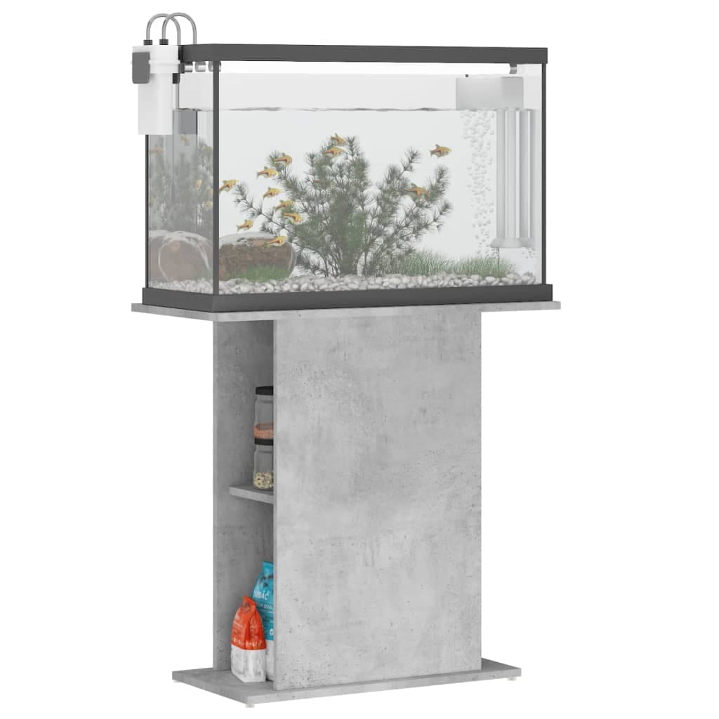 Supporto per Acquario 75x36x72,5 cm Multistrato Grigio Cemento — miniatura 5 di 8