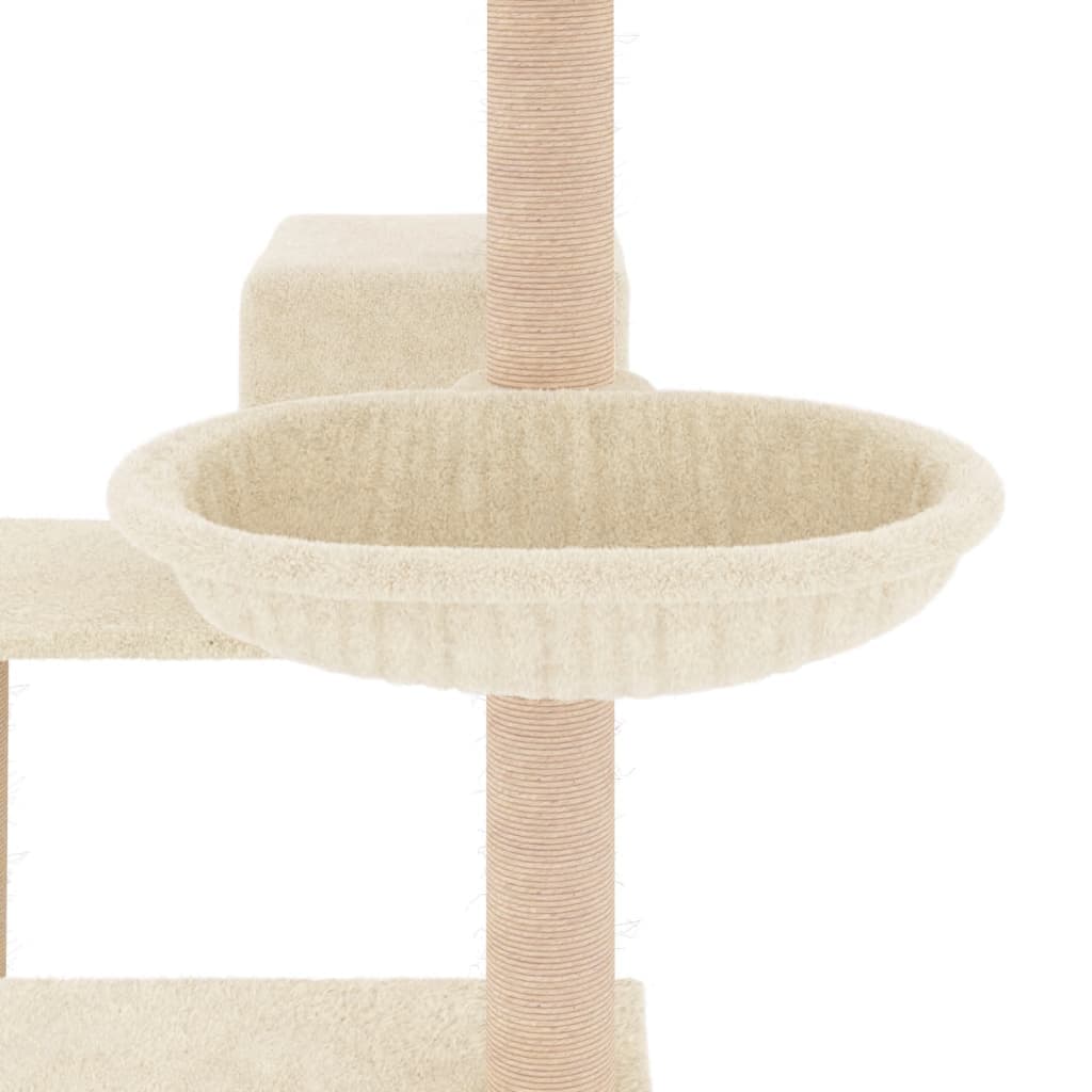 Albero per Gatti con Tiragraffi in Sisal Crema 82,5 cm — miniatura 6 di 7