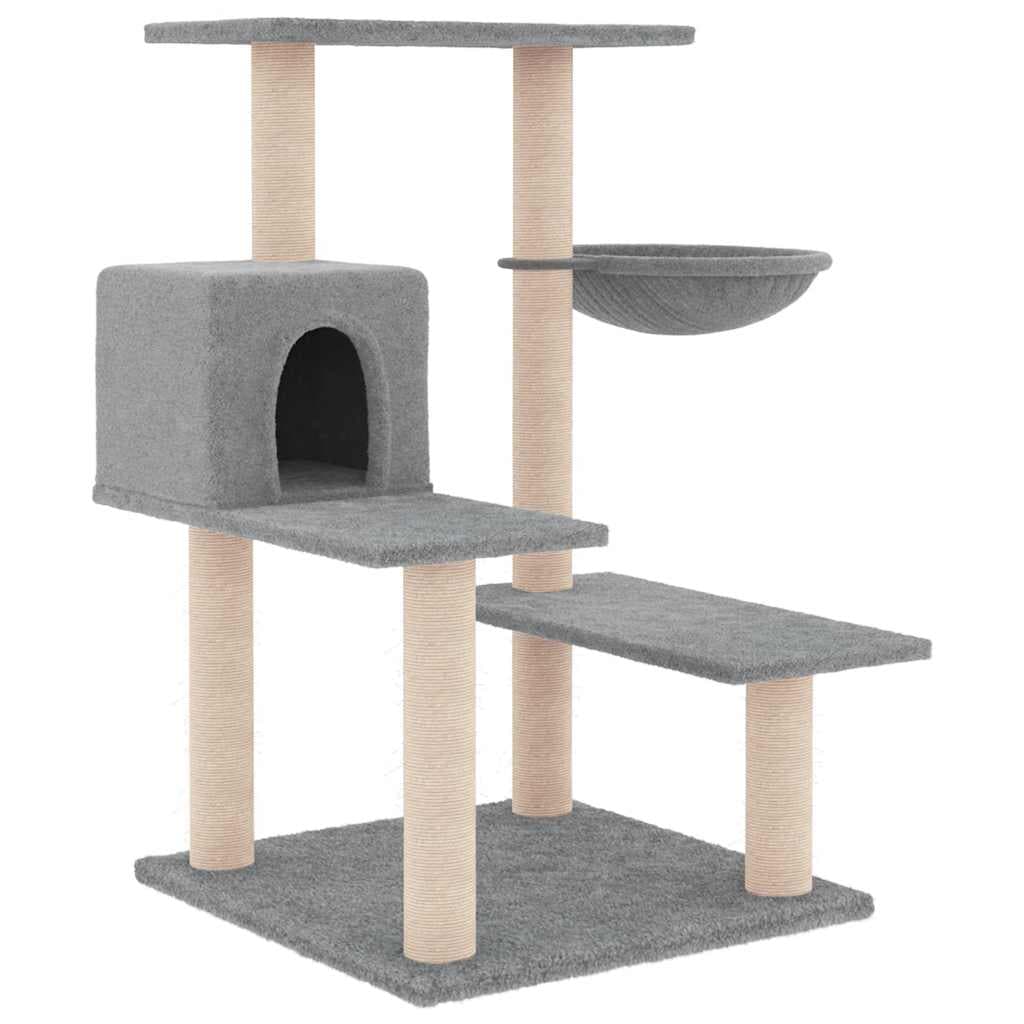 Albero per Gatti con Tiragraffi in Sisal Grigio Chiaro 82,5 cm — miniatura 2 di 7