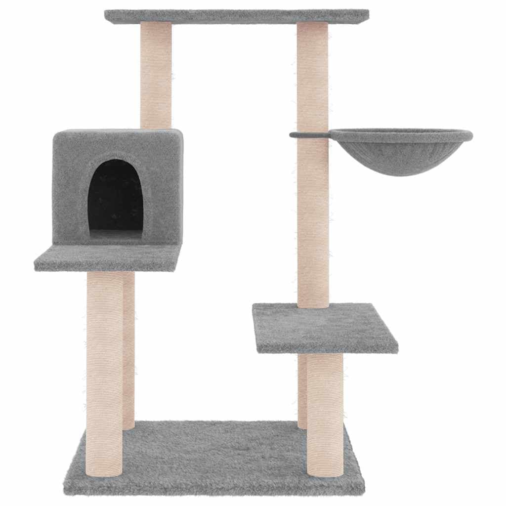 Albero per Gatti con Tiragraffi in Sisal Grigio Chiaro 82,5 cm — miniatura 3 di 7