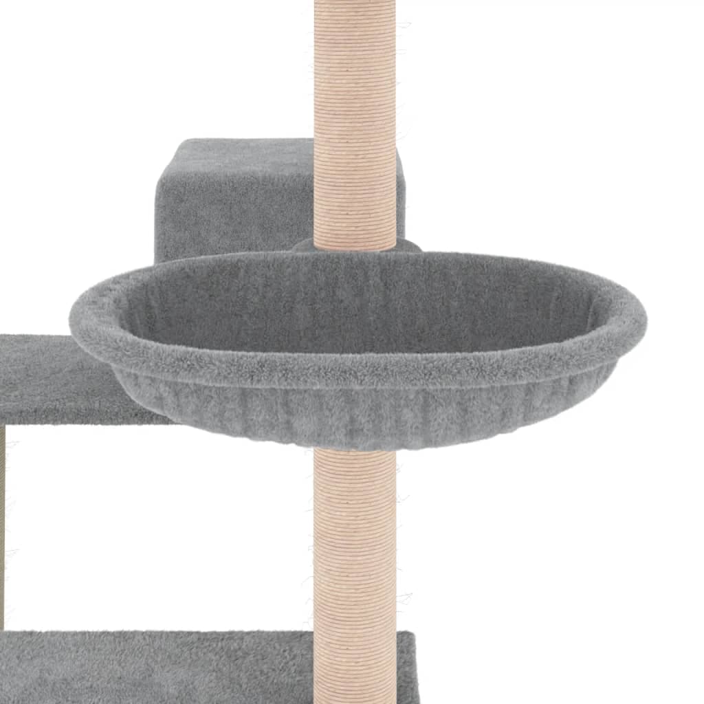 Albero per Gatti con Tiragraffi in Sisal Grigio Chiaro 82,5 cm — miniatura 6 di 7