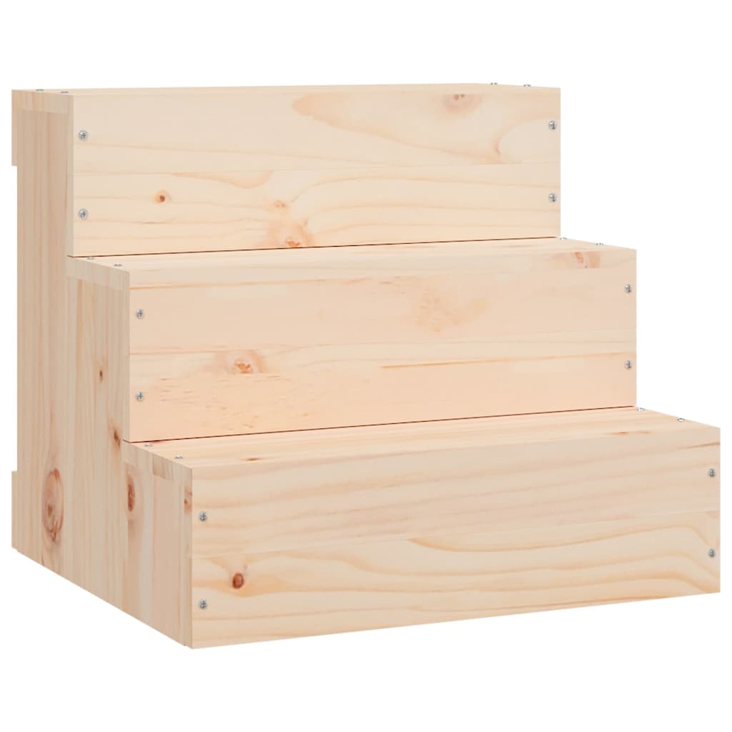 Scala per Animali 40x37,5x35 cm in Legno Massello di Pino — miniatura 2 di 6