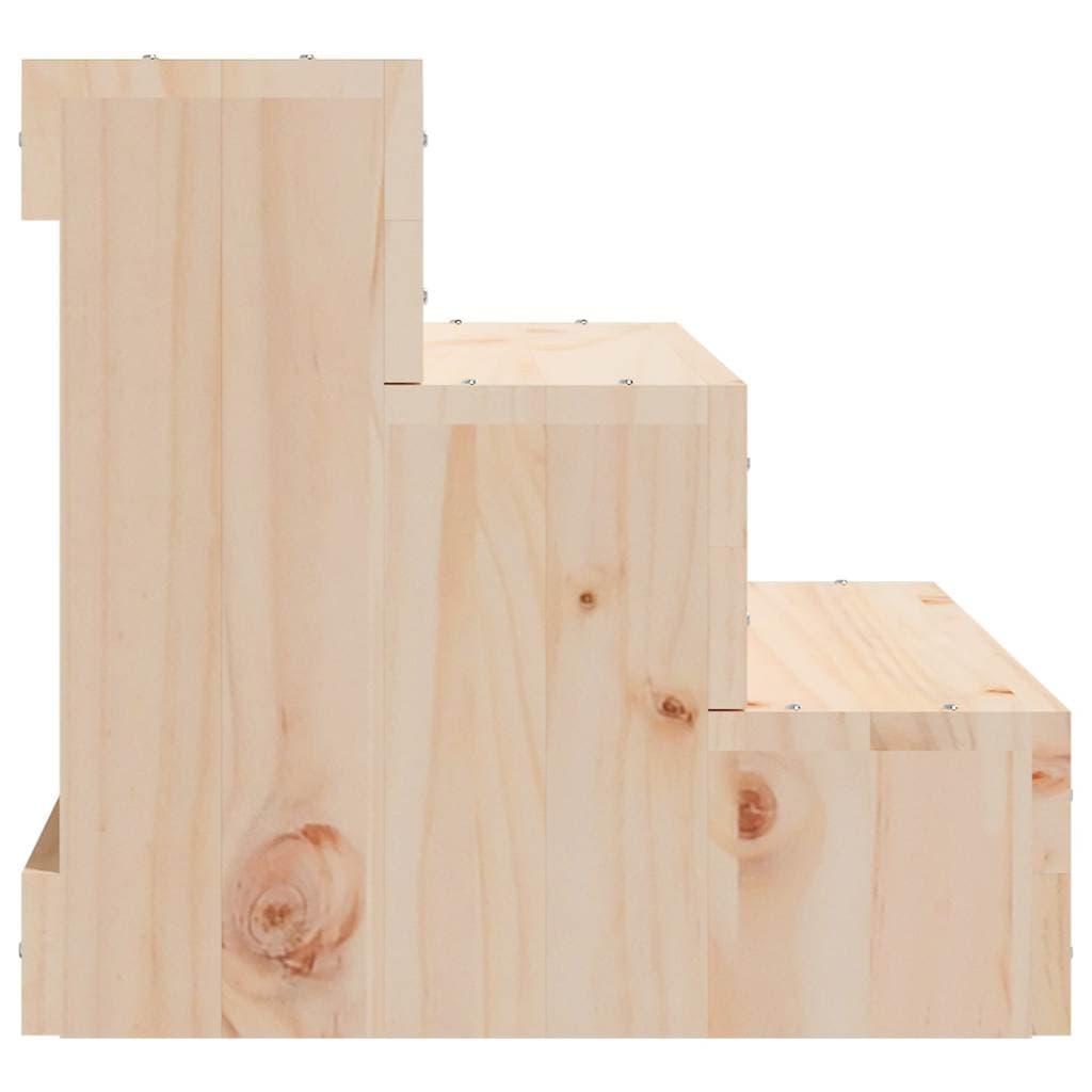 Scala per Animali 40x37,5x35 cm in Legno Massello di Pino — miniatura 4 di 6