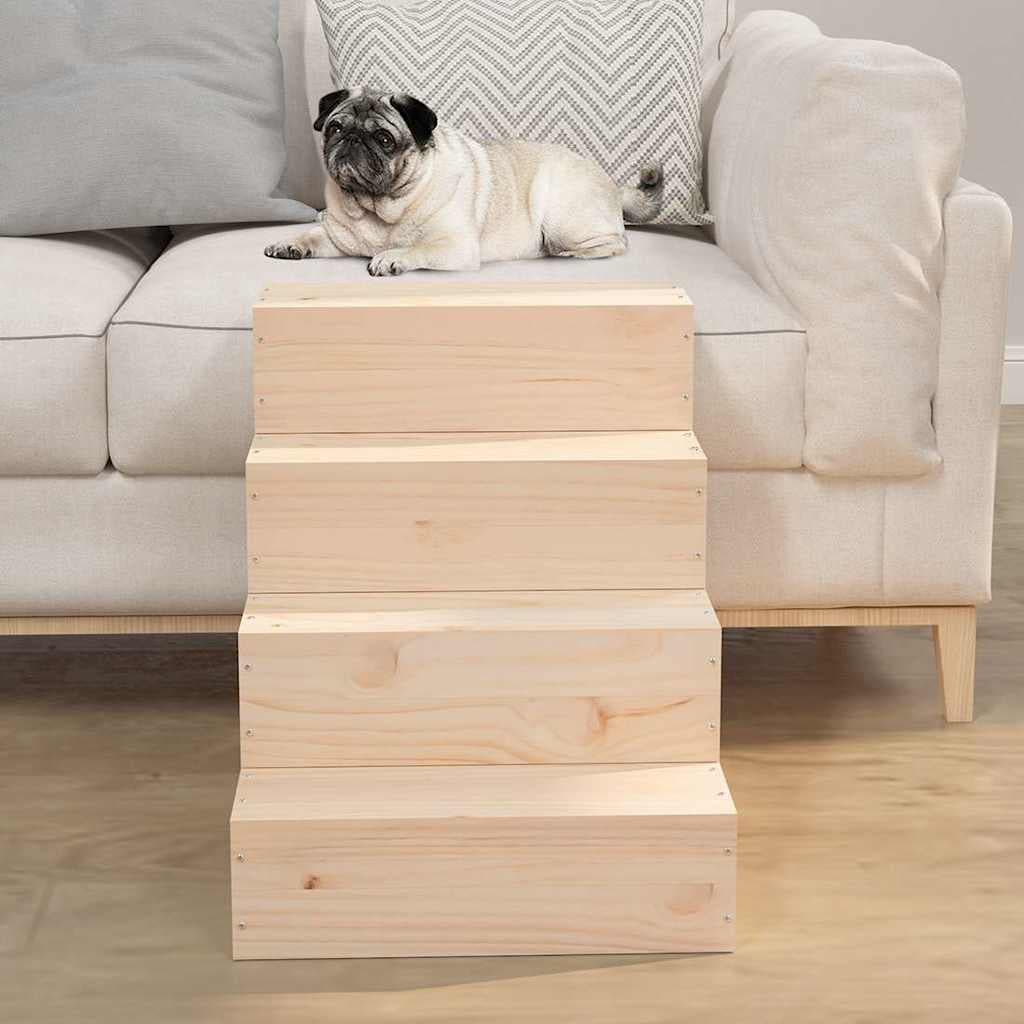 Scala per Animali 40x49x47 cm in Legno Massello di Pino — miniatura 3 di 6