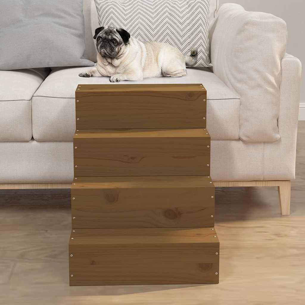 Scala per Animali Ambra 40x49x47 cm in Legno Massello di Pino — miniatura 3 di 6
