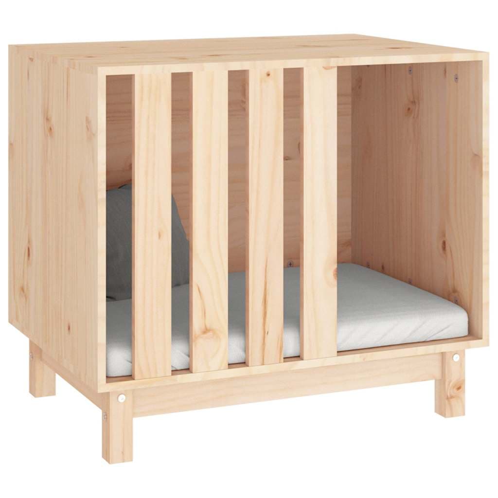 Casetta per Cani 70x50x62 cm in Legno Massello di Pino — foto 6 di 8