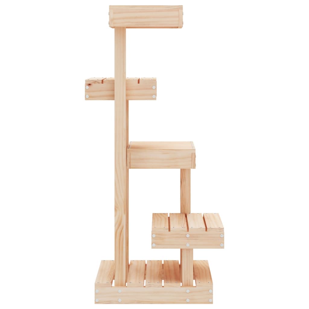 Albero per Gatti 45,5x49x103 cm in Legno Massello di Pino — miniatura 4 di 6