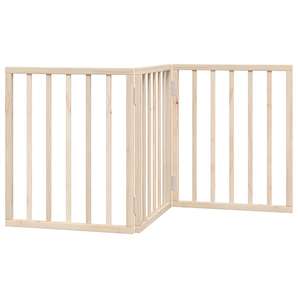 Cancelletto per cani pieghevole a 3 pannelli 150 cm in legno di pioppo — miniatura 2 di 8