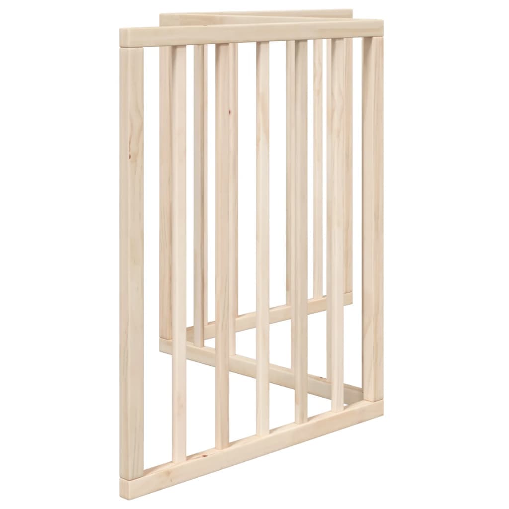 Cancelletto per cani pieghevole a 3 pannelli 150 cm in legno di pioppo — miniatura 4 di 8