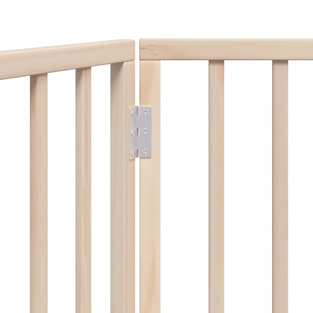 Cancelletto per cani pieghevole a 3 pannelli 150 cm in legno di pioppo — miniatura 7 di 8