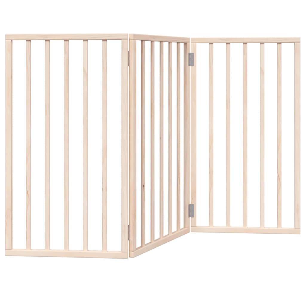 Cancelletto per cani pieghevole a 3 pannelli 150 cm in legno di pioppo — miniatura 5 di 8