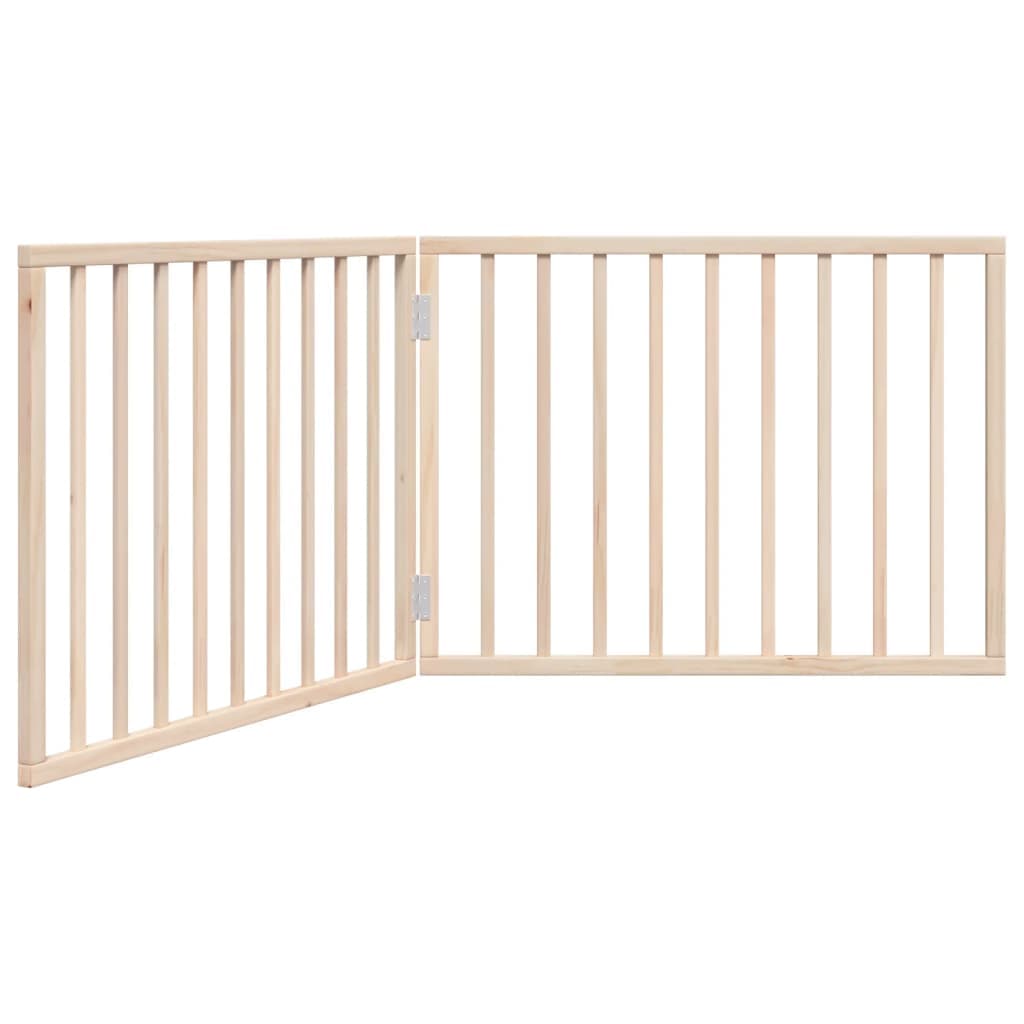 Cancelletto per cani pieghevole 2 pannelli 160 cm in legno di pioppo — miniatura 2 di 8