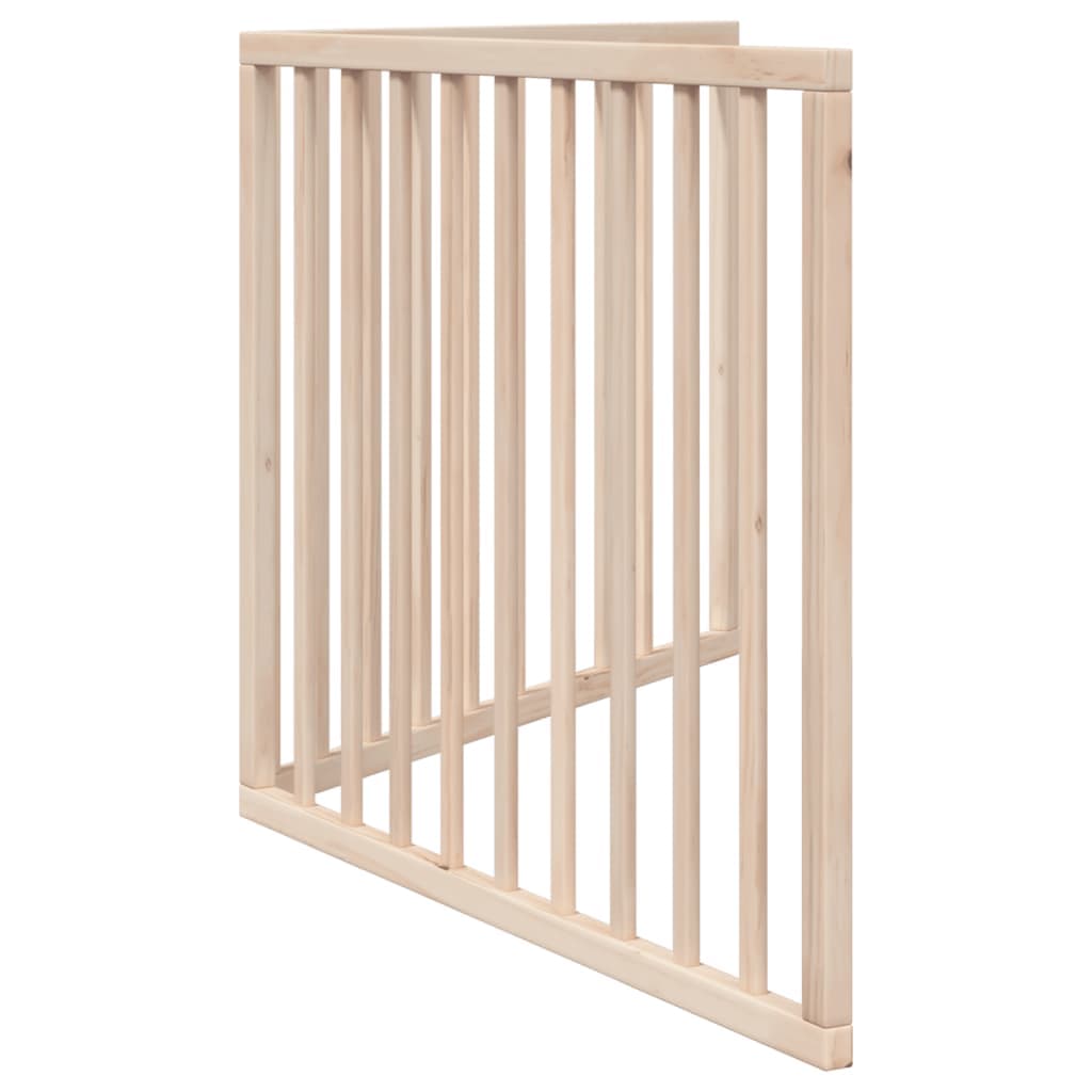 Cancelletto per cani pieghevole 2 pannelli 160 cm in legno di pioppo — miniatura 4 di 8