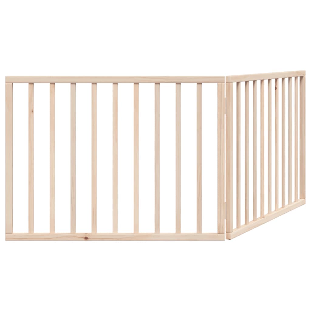 Cancelletto per cani pieghevole 2 pannelli 160 cm in legno di pioppo — miniatura 5 di 8