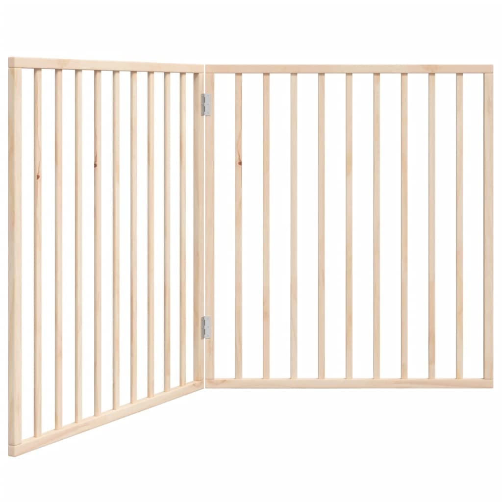 Cancelletto per cani pieghevole 2 pannelli 160 cm in legno di pioppo — miniatura 2 di 8