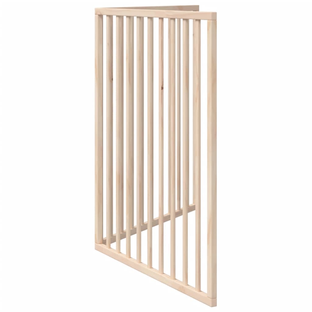 Cancelletto per cani pieghevole 2 pannelli 160 cm in legno di pioppo — miniatura 4 di 8