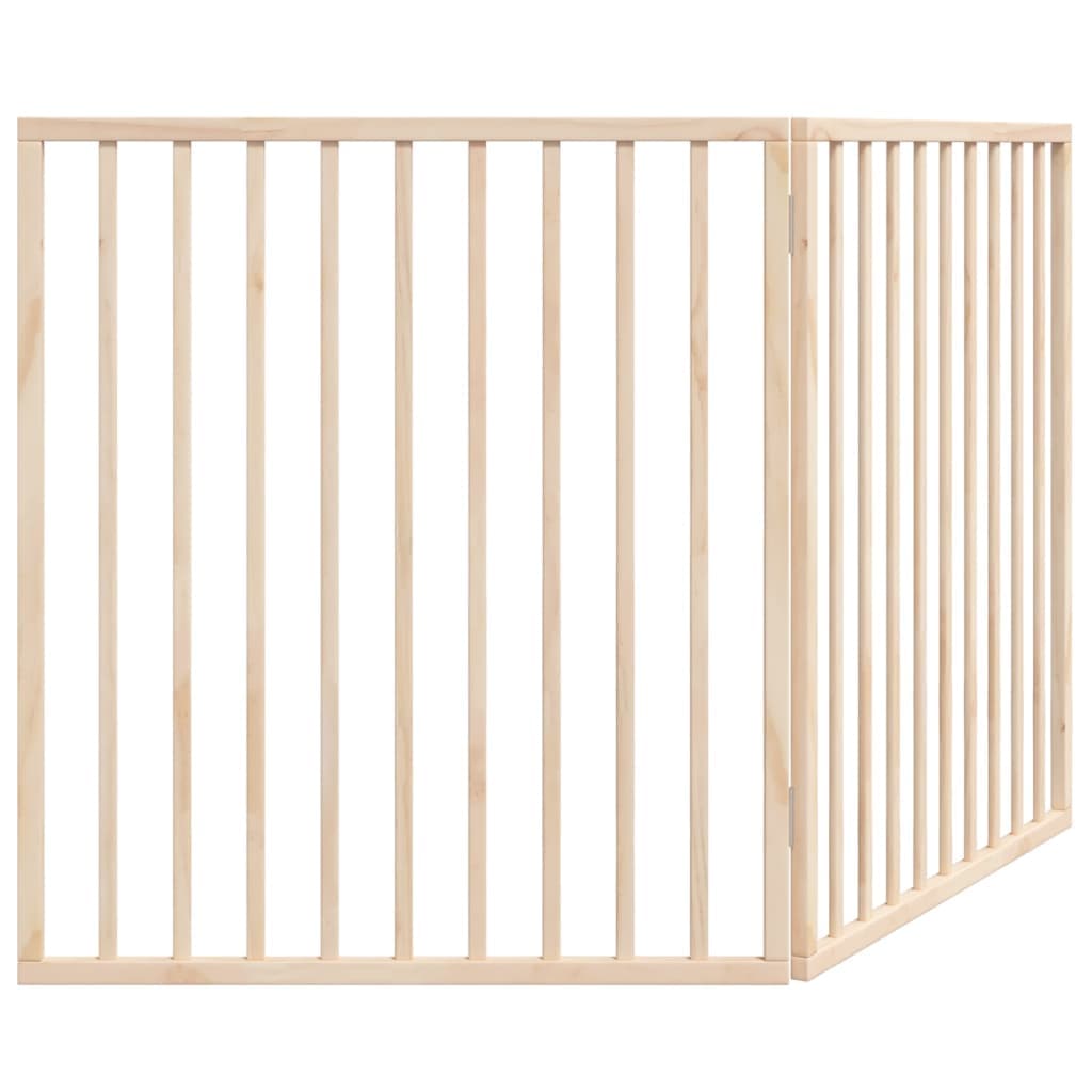 Cancelletto per cani pieghevole 2 pannelli 160 cm in legno di pioppo — miniatura 5 di 8