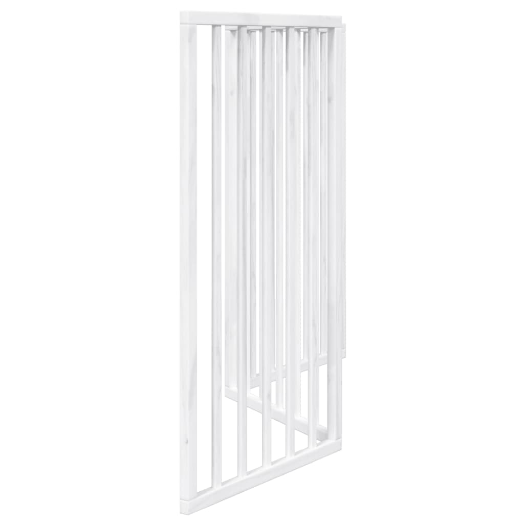 Cancelletto per cani pieghevole a 3 pannelli bianco 150 cm in legno di pioppo — miniatura 4 di 8