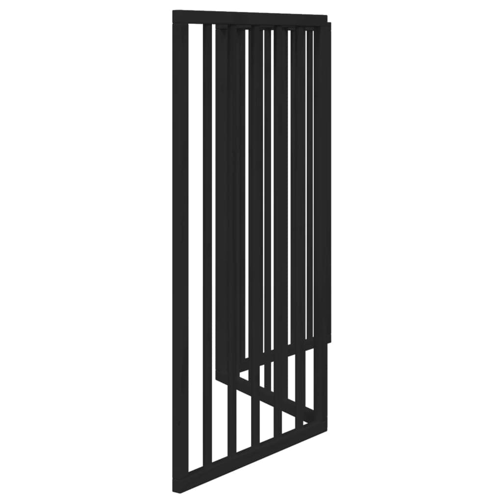 Cancello per Cani Pieghevole 3 Pannelli Nero 150cm Legno Pioppo — miniatura 4 di 8