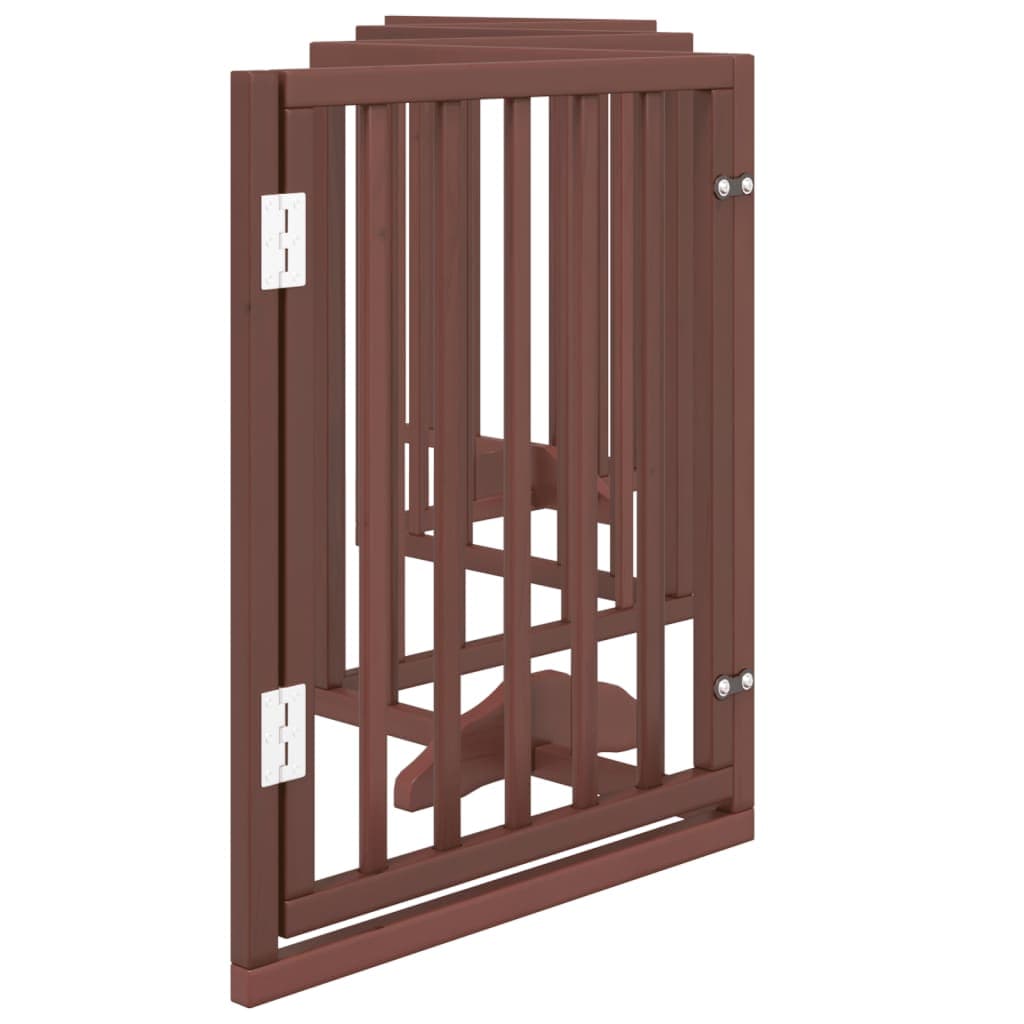 Cancello Cani Porta Pieghevole Marrone 6 Pannelli 300cm Pioppo — miniatura 4 di 10