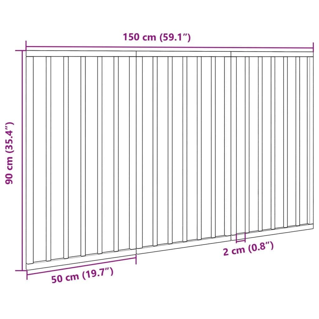 Cancello Cani Pieghevole 3 Pannelli Marrone 150cm Legno Pioppo — miniatura 8 di 8