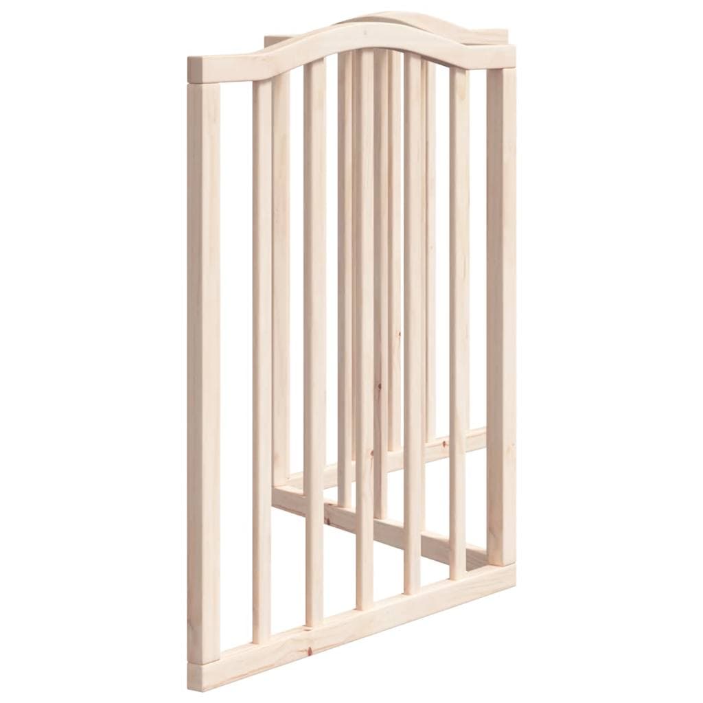 Cancello per Cani Pieghevole 3 Pannelli 150 cm Legno di Pioppo — miniatura 4 di 8