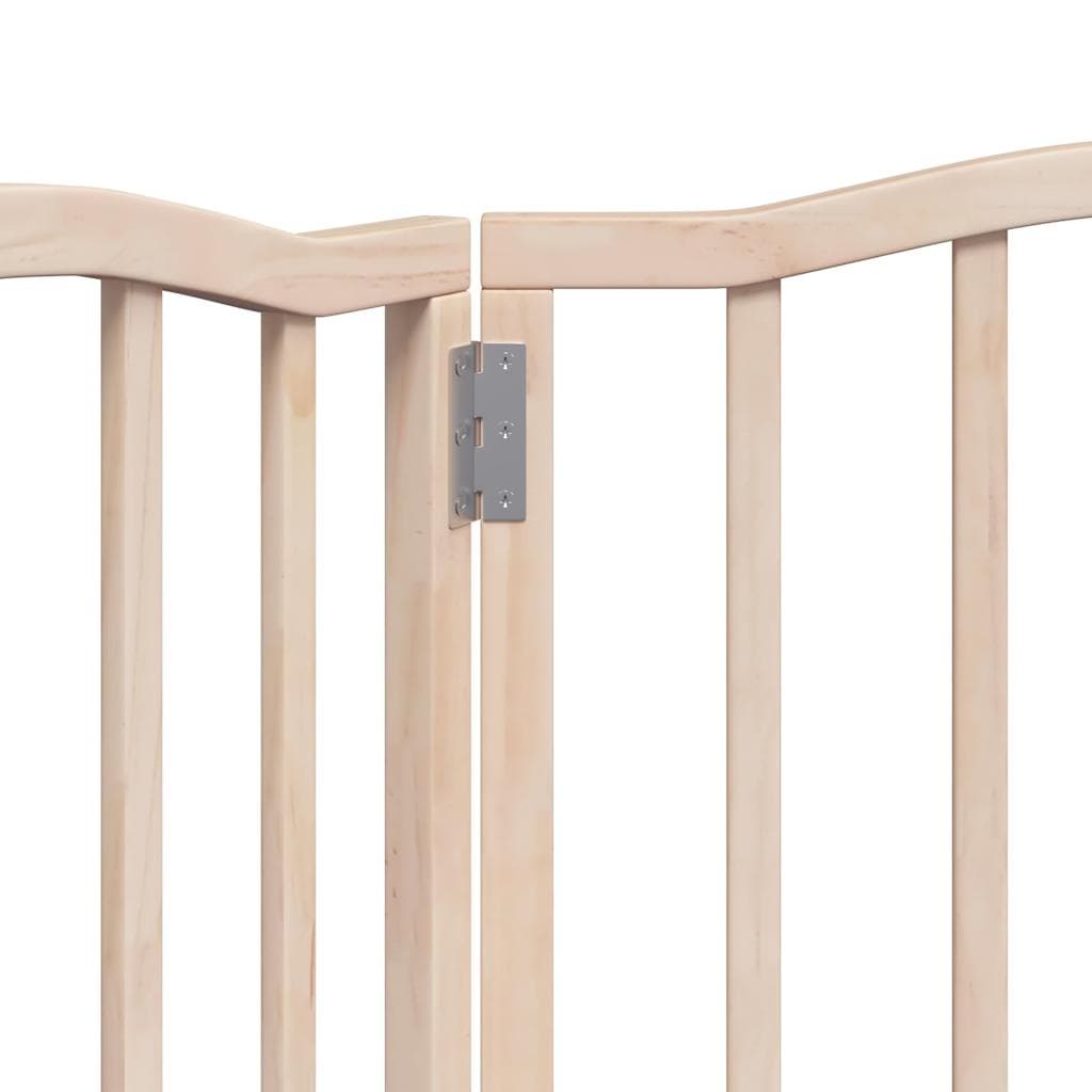 Cancello per Cani Pieghevole 3 Pannelli 150 cm Legno di Pioppo — miniatura 7 di 8