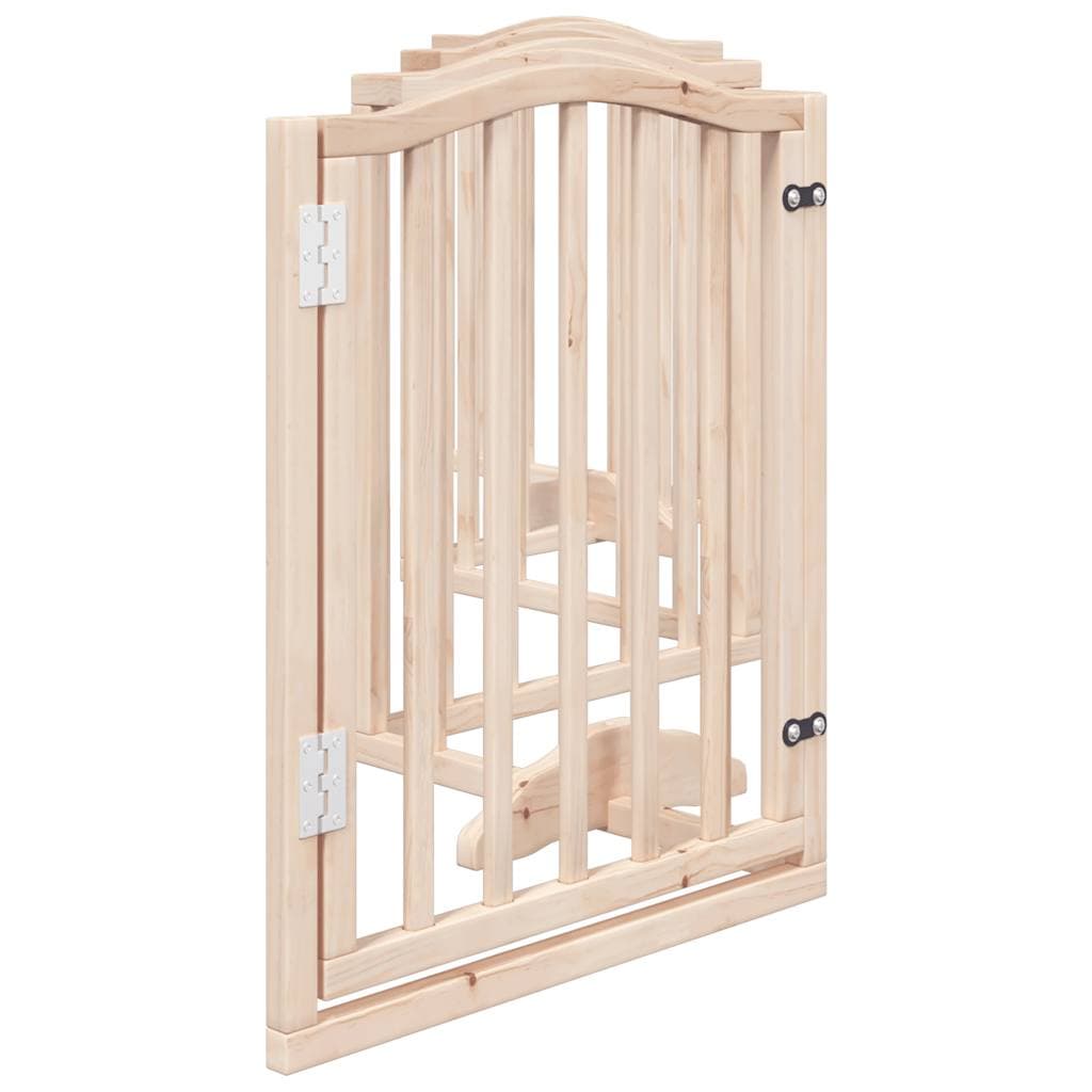 Cancello per Cani Pieghevole 6 Pannelli 300 cm Legno di Pioppo — miniatura 4 di 10