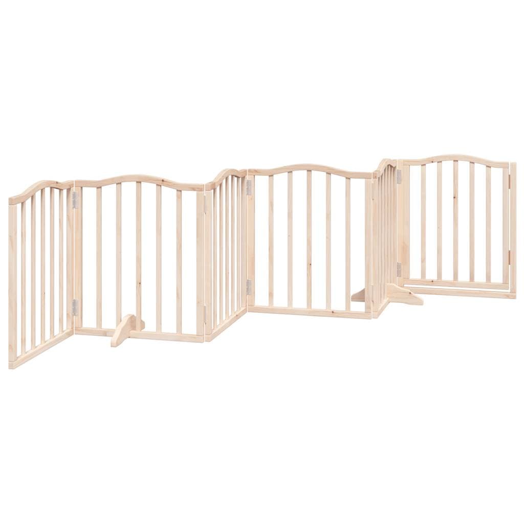 Cancello per Cani Pieghevole 6 Pannelli 300 cm Legno di Pioppo — miniatura 5 di 10