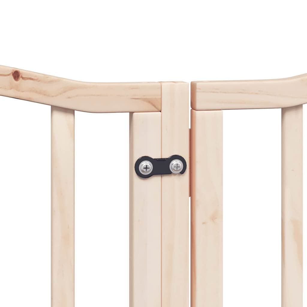 Cancello per Cani Pieghevole 6 Pannelli 300 cm Legno di Pioppo — miniatura 7 di 10