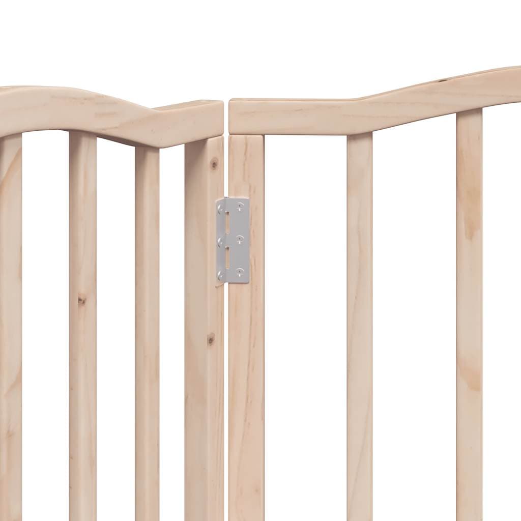 Cancello per Cani Pieghevole 3 Pannelli 150 cm Legno di Pioppo — miniatura 7 di 8
