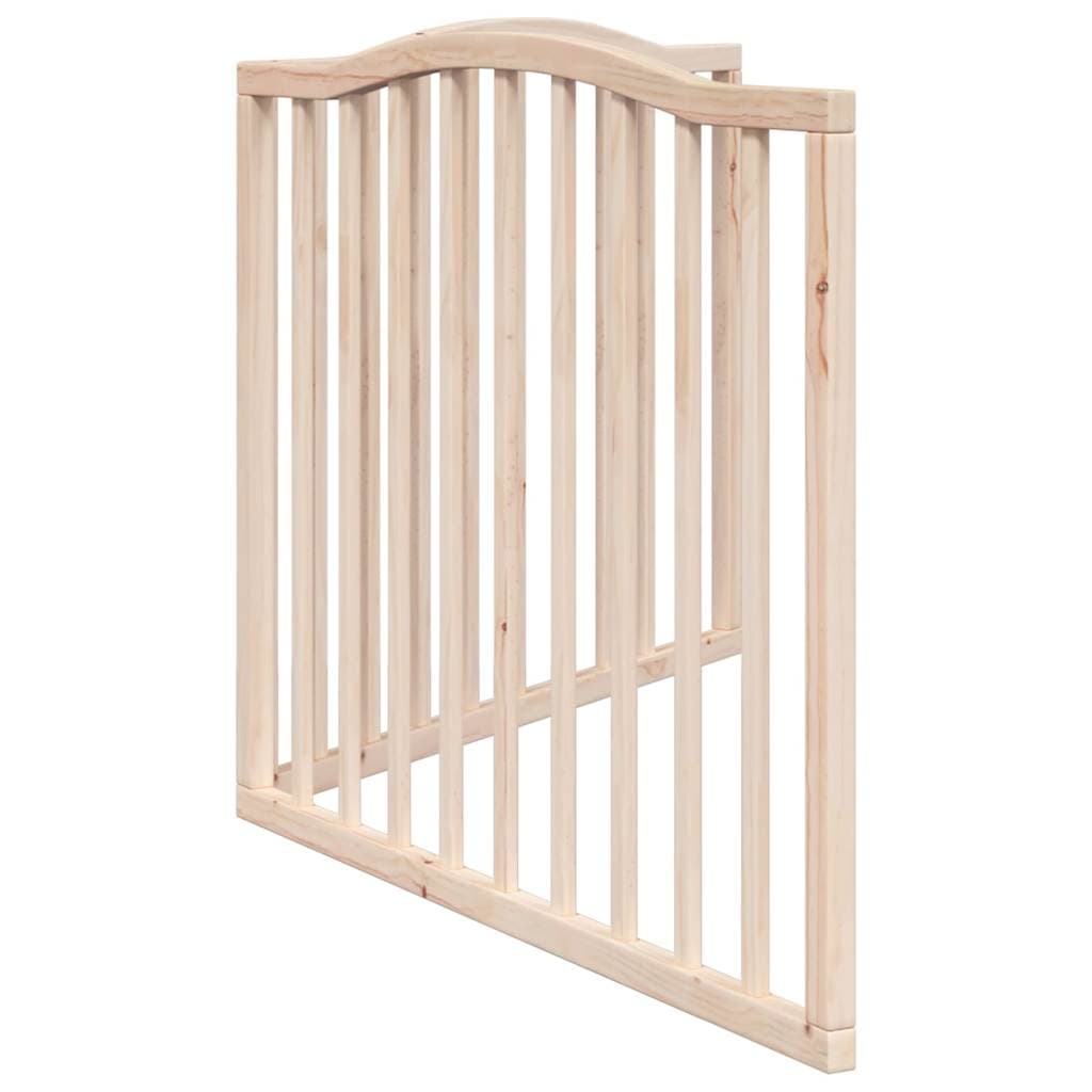 Cancello per Cani Pieghevole 2 Pannelli 160 cm Legno di Pioppo — miniatura 4 di 8