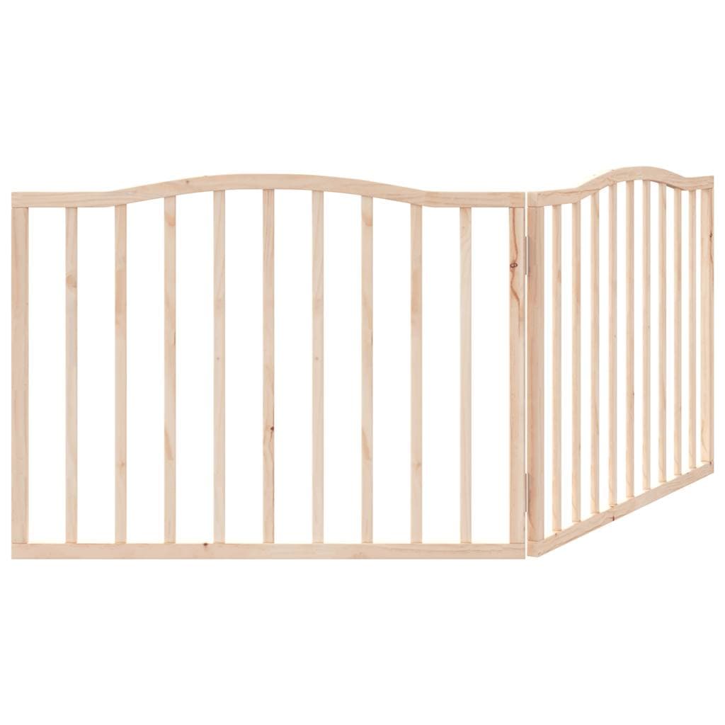 Cancello per Cani Pieghevole 2 Pannelli 160 cm Legno di Pioppo — miniatura 5 di 8