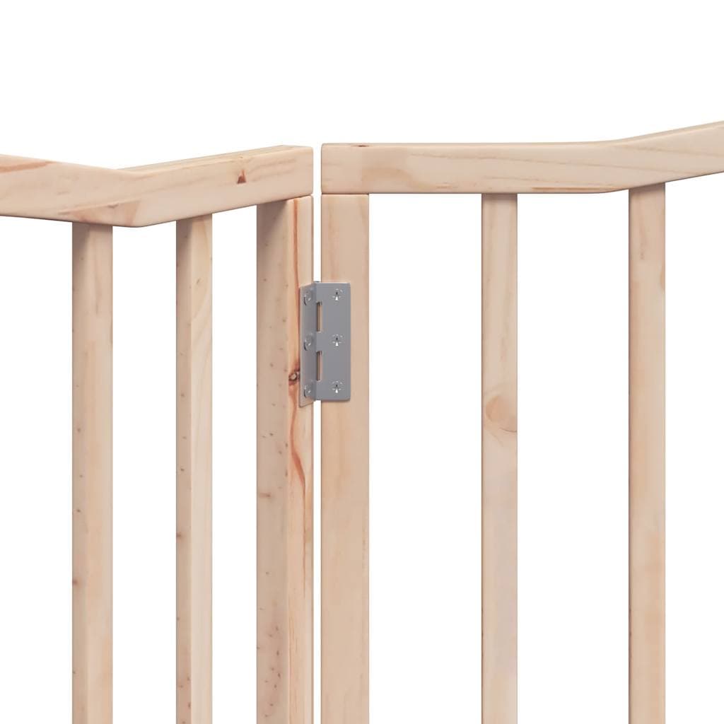 Cancello per Cani Pieghevole 2 Pannelli 160 cm Legno di Pioppo — miniatura 7 di 8
