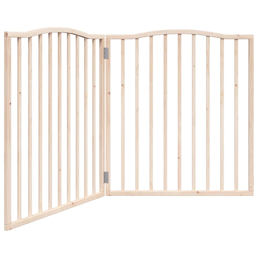 Cancello per Cani Pieghevole 2 Pannelli 160 cm Legno di Pioppo — miniatura 2 di 8