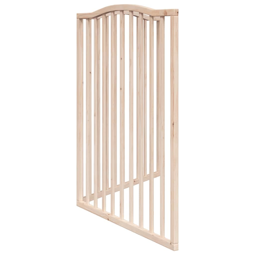 Cancello per Cani Pieghevole 2 Pannelli 160 cm Legno di Pioppo — miniatura 4 di 8