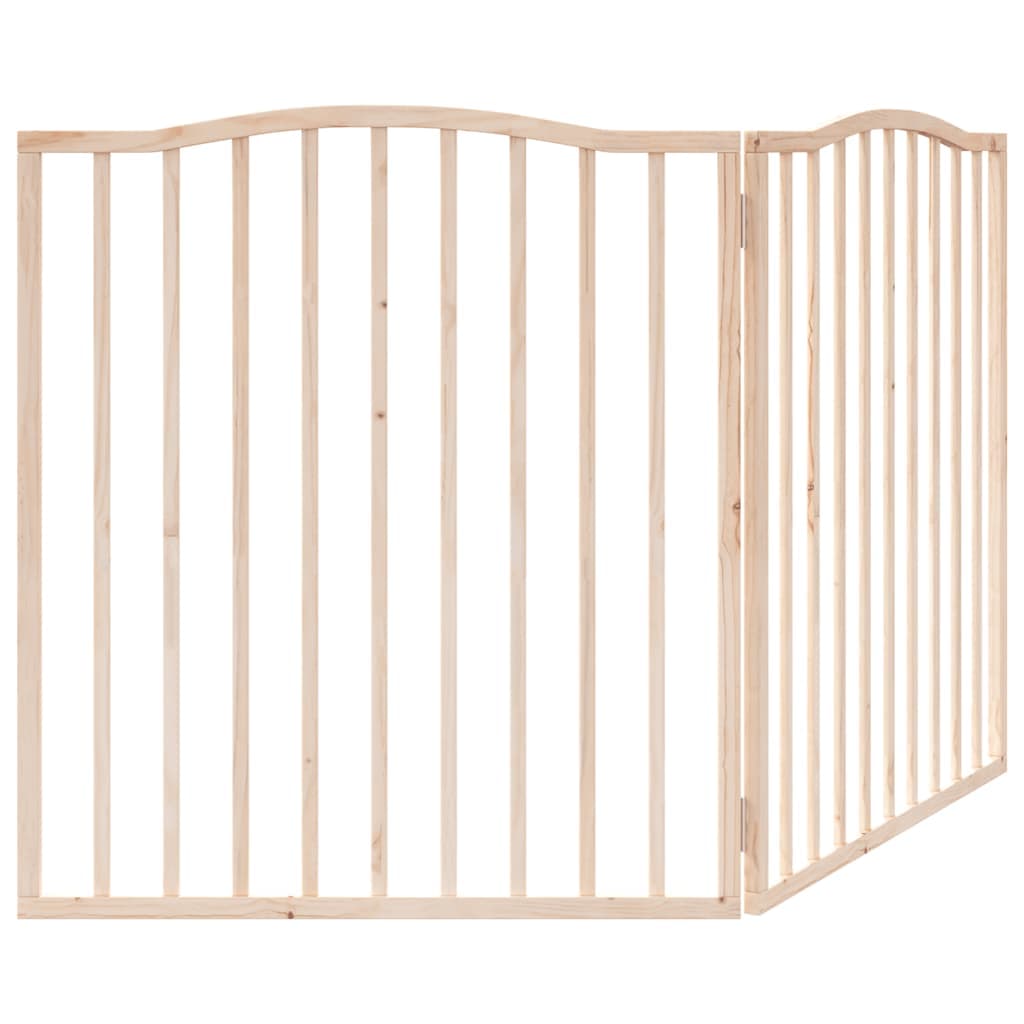 Cancello per Cani Pieghevole 2 Pannelli 160 cm Legno di Pioppo — miniatura 5 di 8