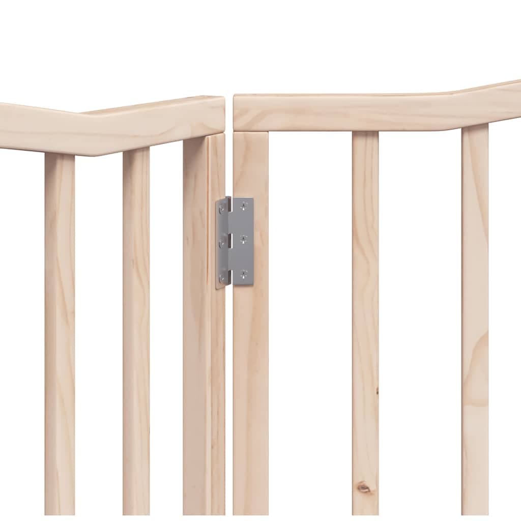 Cancello per Cani Pieghevole 2 Pannelli 160 cm Legno di Pioppo — miniatura 7 di 8