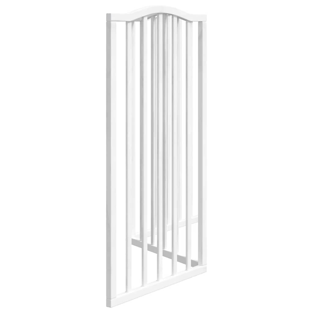 Cancello per Cani Pieghevole 3 Pannelli Bianco 150 cm Pioppo — miniatura 4 di 8