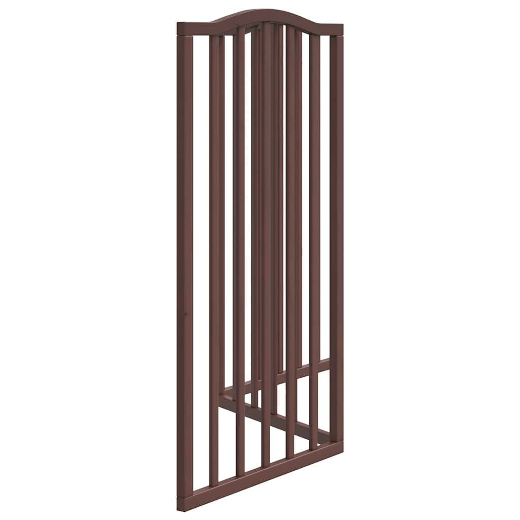 Cancello Cani Pieghevole 3 Pannelli Rovere Marrone 150cm Pioppo — miniatura 4 di 8