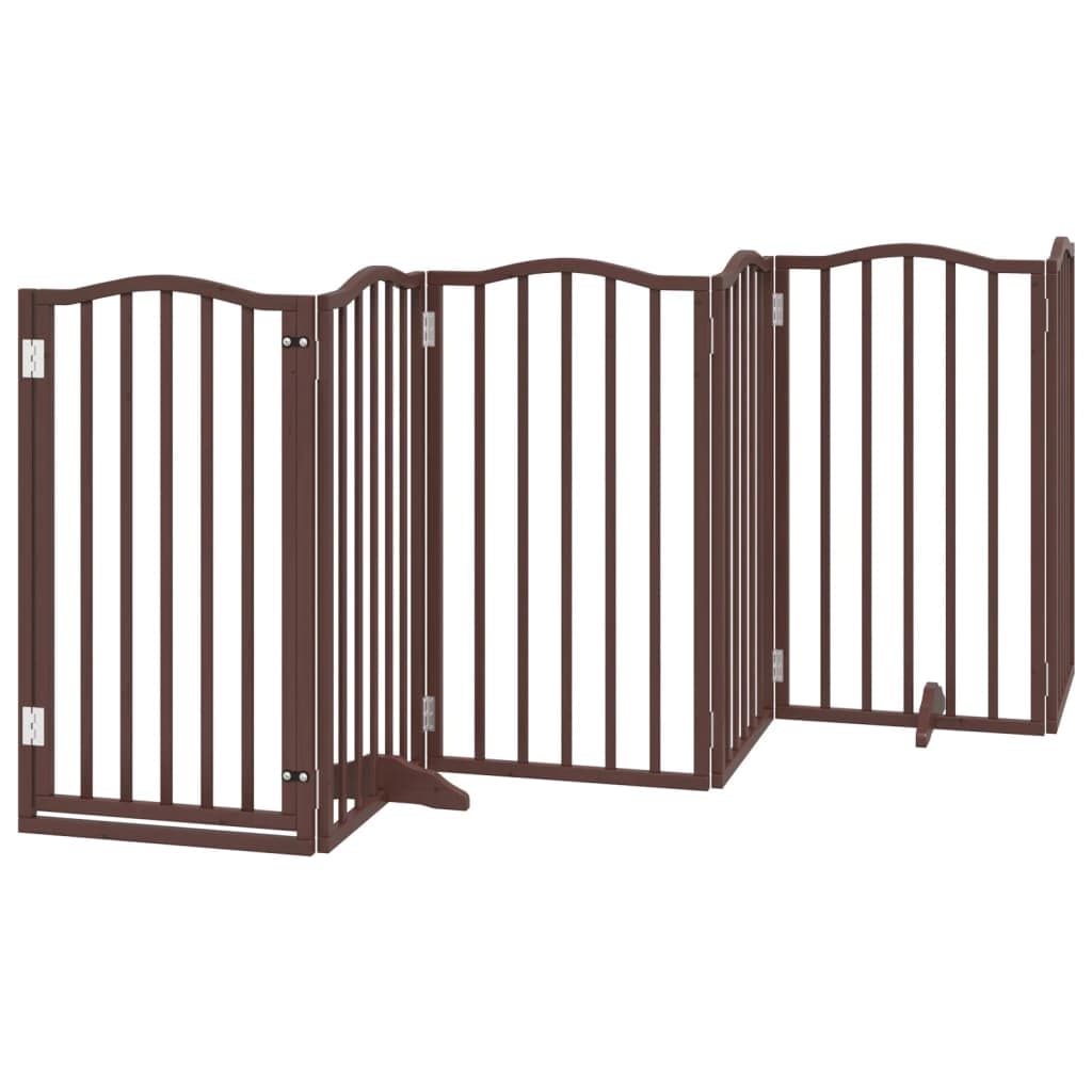 Cancello Cani Pieghevole Rovere Marrone 6 Pannelli 300cm Pioppo — miniatura 2 di 10