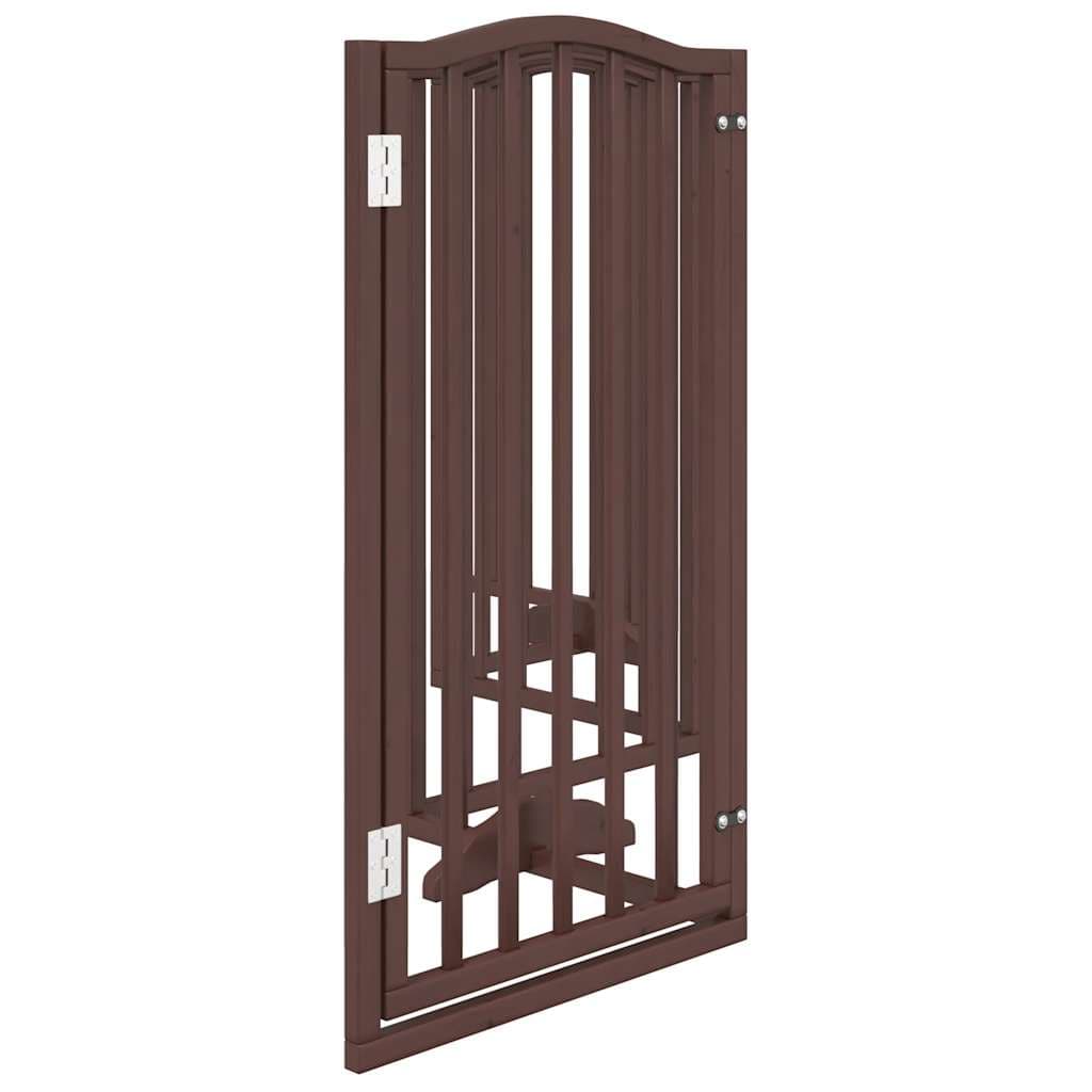 Cancello Cani Pieghevole Rovere Marrone 6 Pannelli 300cm Pioppo — miniatura 4 di 10