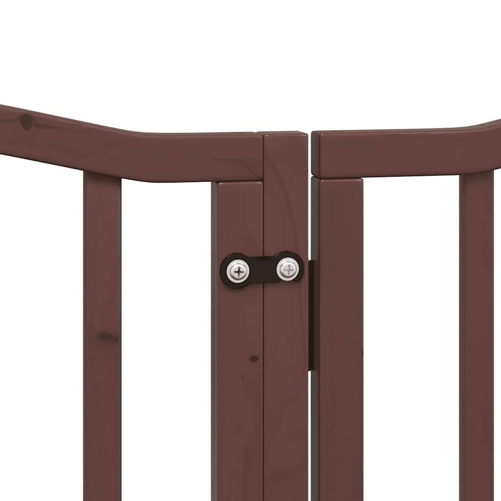 Cancello Cani Pieghevole Rovere Marrone 6 Pannelli 300cm Pioppo — miniatura 7 di 10